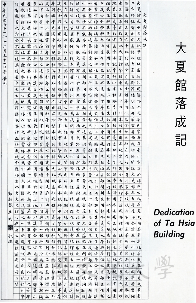 1967年12月31日中國文化學院大夏館落成典禮的圖檔，第7張，共7張