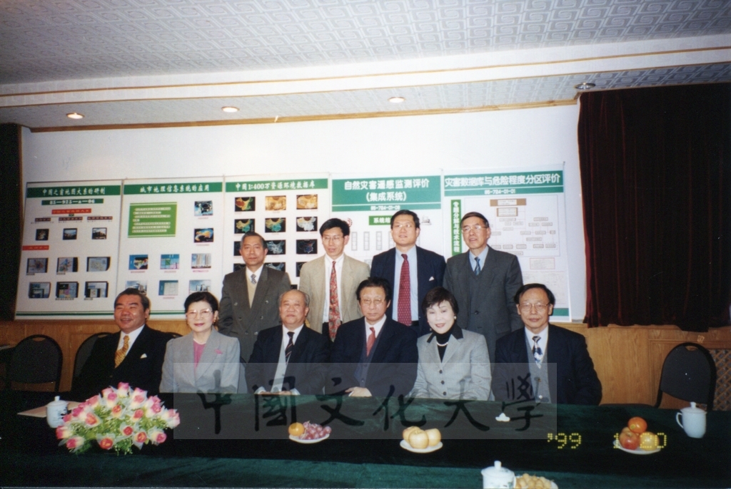 1999年1月20日董事長張鏡湖率領校長林彩梅等一行六人參訪中國科學院地理所、遙感所、大氣科學研究所的圖檔，第4張，共14張