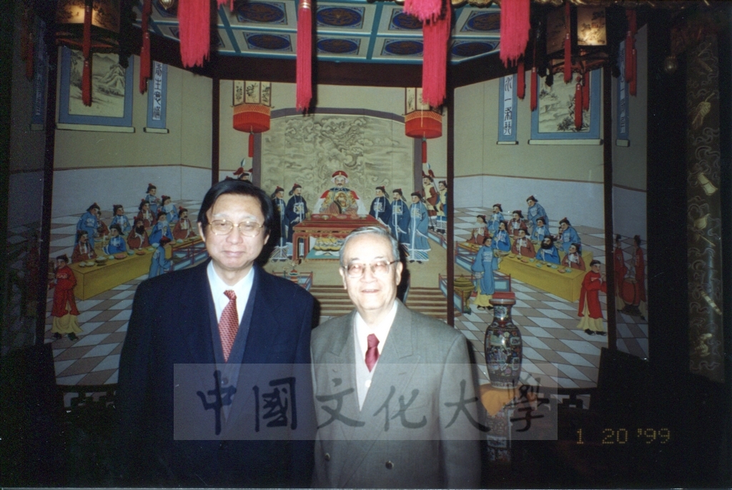 1999年1月20日董事長張鏡湖率領校長林彩梅等一行六人參訪中國科學院地理所、遙感所、大氣科學研究所的圖檔，第11張，共14張