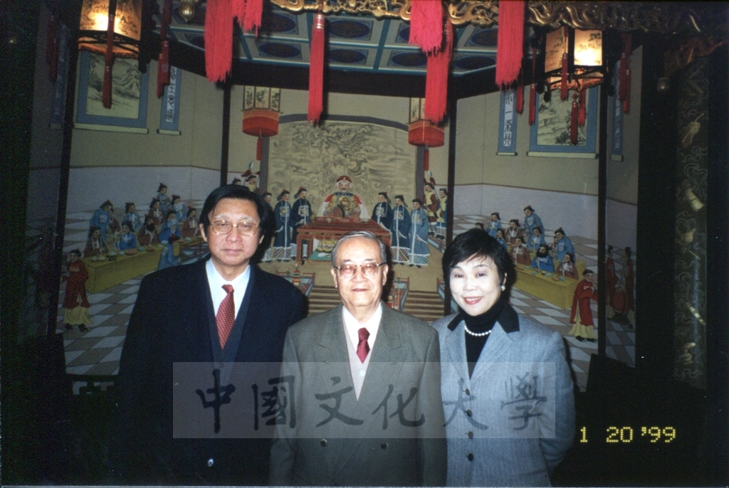 1999年1月20日董事長張鏡湖率領校長林彩梅等一行六人參訪中國科學院地理所、遙感所、大氣科學研究所的圖檔，第12張，共14張