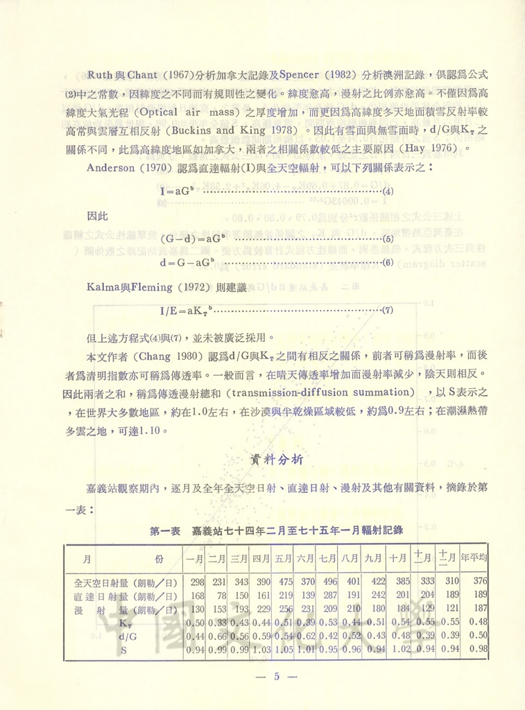 嘉義農業氣象觀察站漫射紀錄之分析的圖檔，第6張，共10張