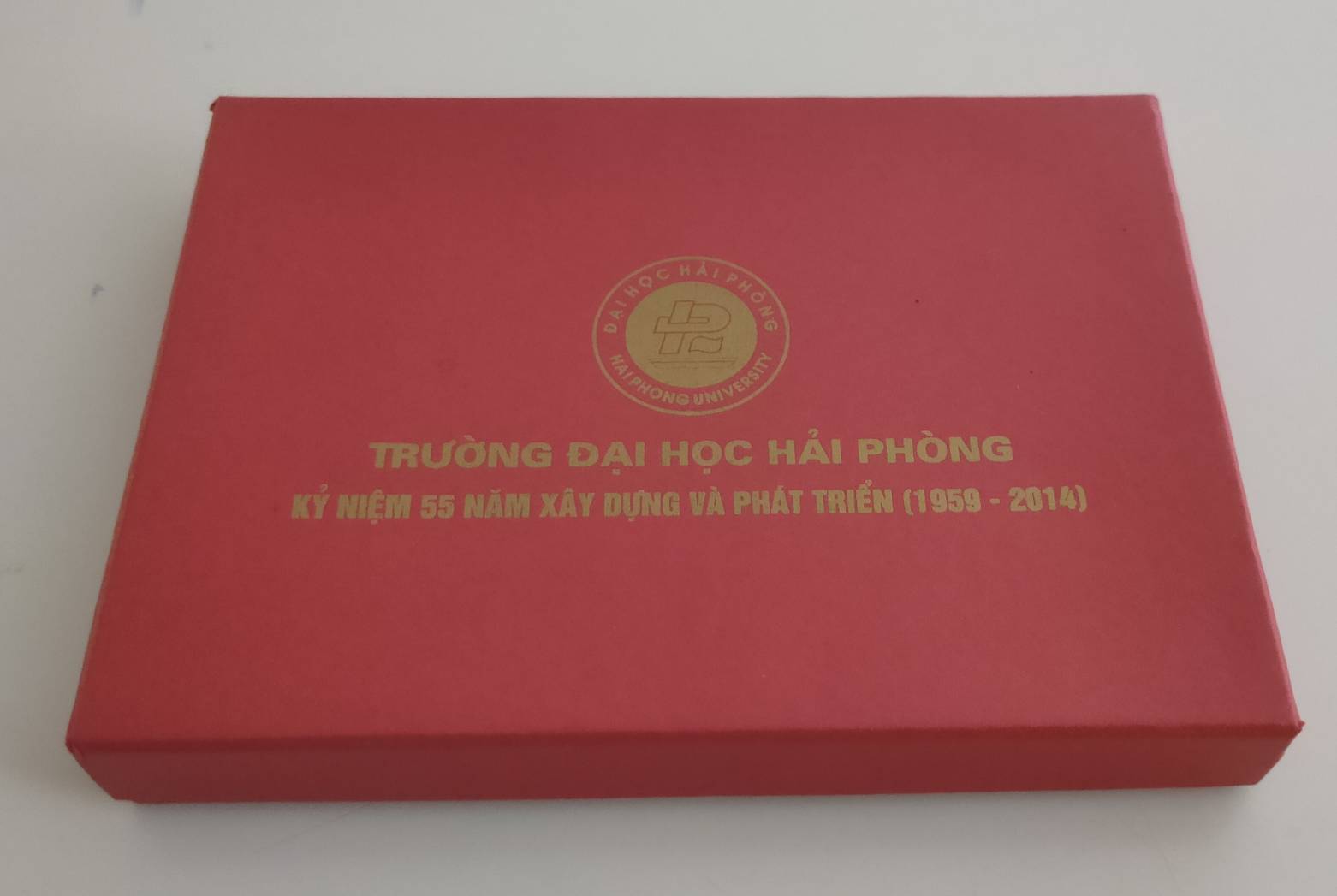 越南海防大學(Hai Phong University)校景木製紀念牌的圖檔，第3張，共3張
