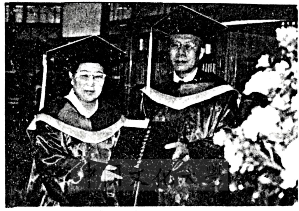 中華學術院贈授韓國吳貞明女士與美國彼得山契士先生名譽哲士的圖檔，第2張，共2張