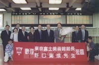 2000年9月26日日本東京富士美術館館長野口滿成來台參加「西洋名畫展」開幕典禮的圖片