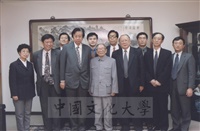 1999年3月24日大陸法政學者蒞臨本校參訪並拜會董事長張鏡湖的圖片