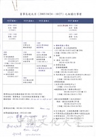 2005年10月24-27日董事長張鏡湖赴北京之相關行事曆的圖片