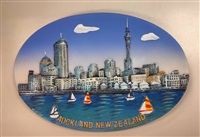2008年12月2日歐洲經貿辧事處致贈奧克蘭（AUCKLAND  NEW ZEALAND）風景浮雕紀念盤的圖片