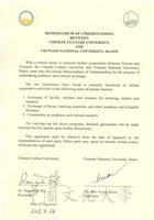 MEMORANDUM OF UNDERSTANDING BETWEEN CHINESE CULTURE UNIVERSITY AND VIETNAM NATIONAL UNIVERSITY ,HANOI的圖片