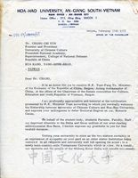 1975年2月14日黎福燦致張其昀函 - 感謝獲頒名譽哲士的圖片