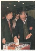 張創辦人在第一屆國民大會第六次會議投票選舉總統的圖片
