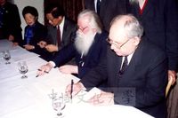 中國文化大學與莫斯科大學文教合作簽約儀式。的圖片