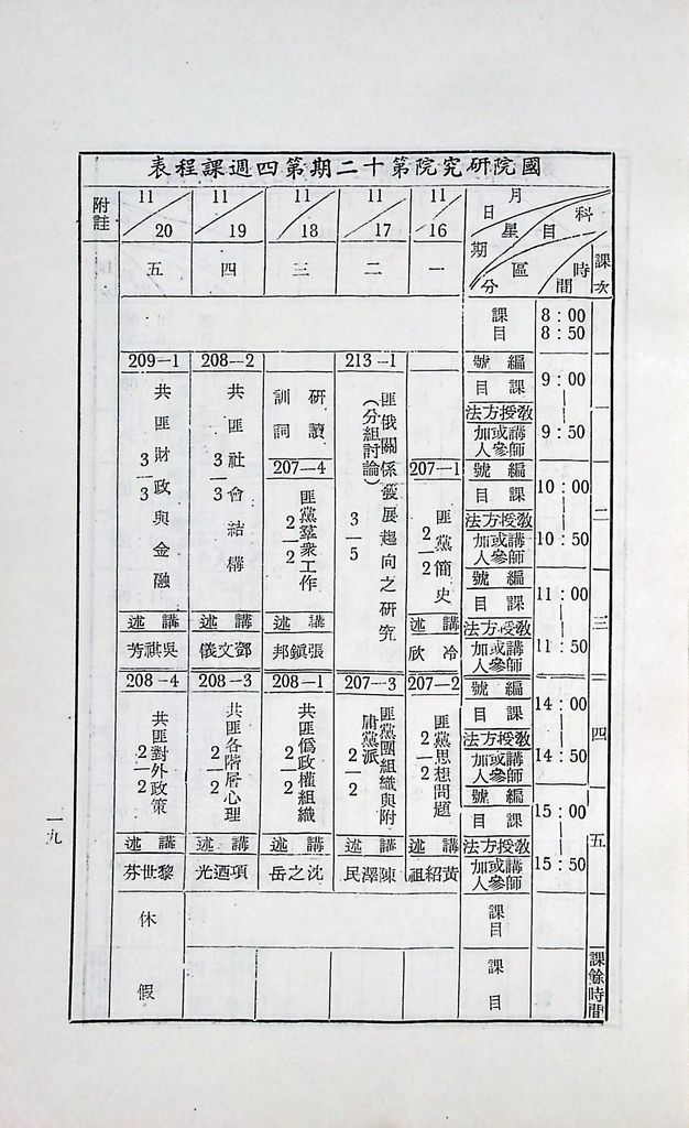 國防研究院第十二期第二課程「敵情研究」實施計畫綱要的圖檔，第20張，共27張