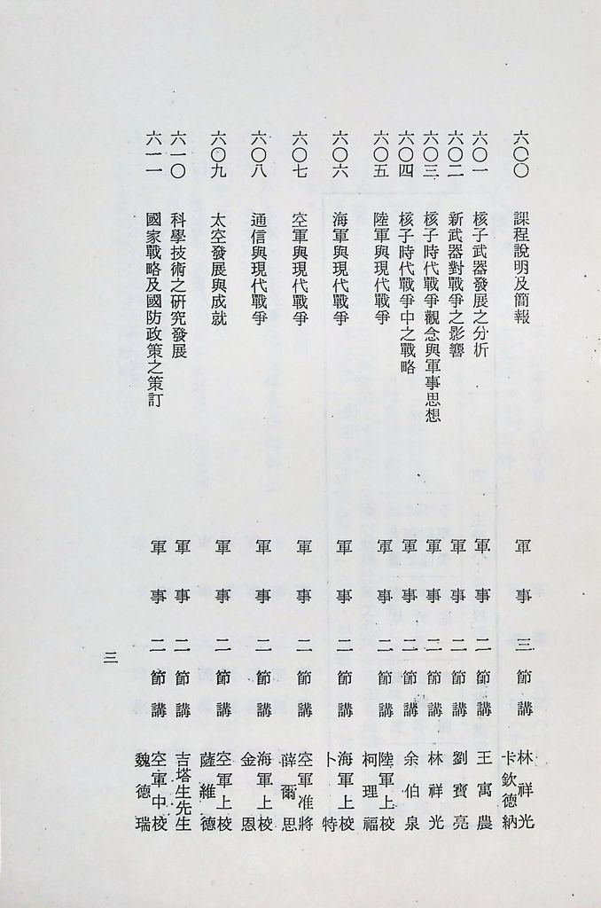 國防研究院第十二期第六課程「新武器與現代戰爭」實施計畫綱要的圖檔，第4張，共14張