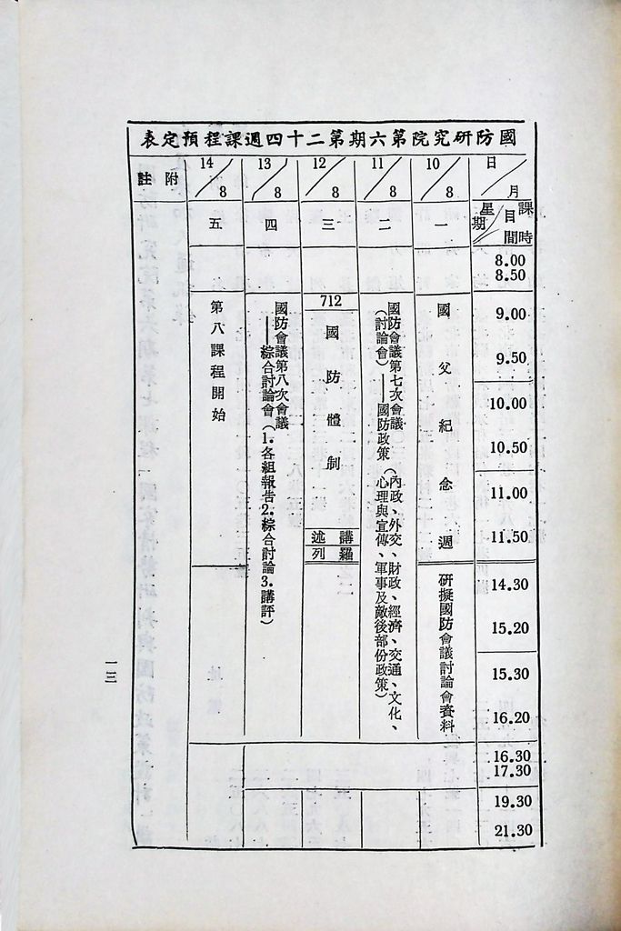 國防研究院第六期第七課程「國家情勢研判與國防政策設計」實施計劃綱要的圖檔，第16張，共16張