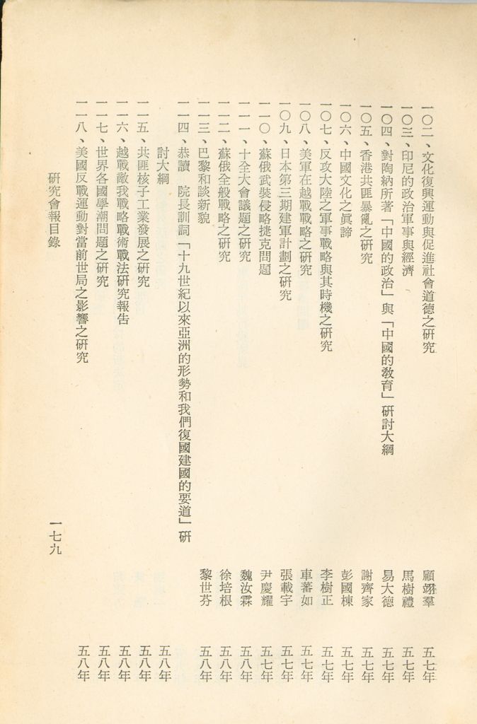 國防研究院教材及研究成果資料目錄的圖檔，第181張，共182張