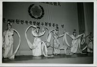 國防研究院歡迎大韓民國國防大學院訪問團來院參觀時以中國舞蹈與音樂歡娛佳賓時舞蹈表演的圖片