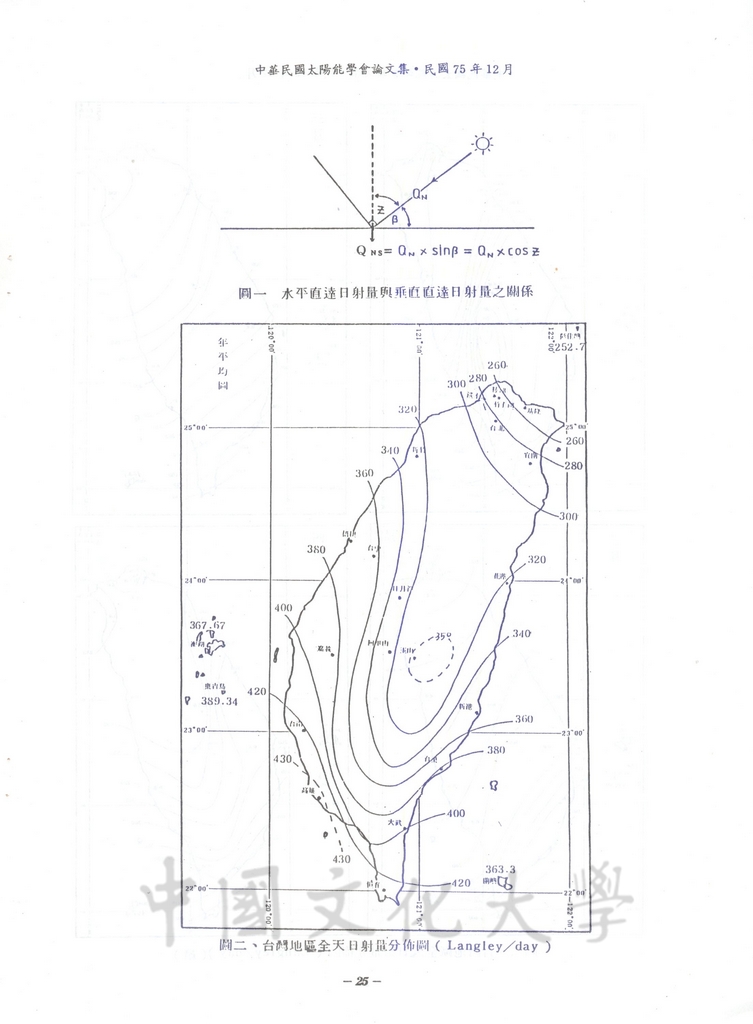 台灣地區太陽輻射量資料分析之研究的圖檔，第11張，共33張