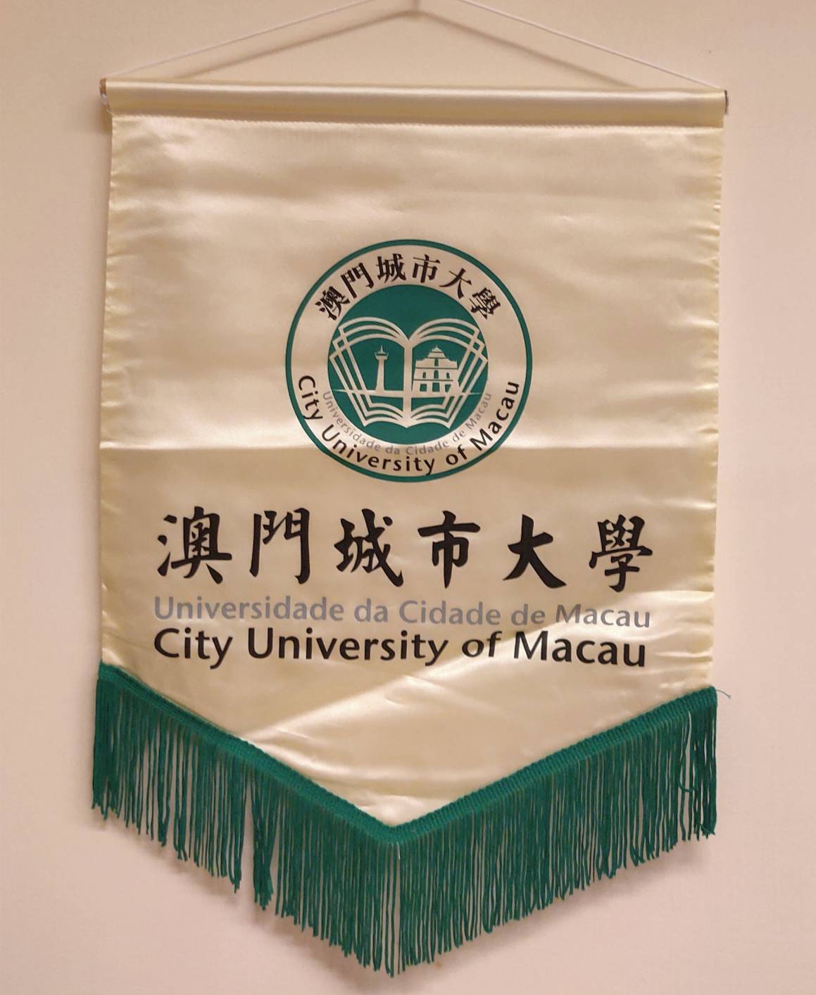 澳門城市大學( City University of Macau )校徽錦旗的圖檔，第1張，共1張