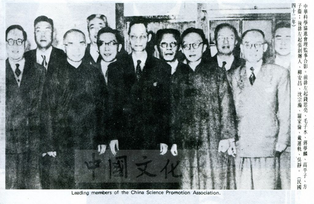 中華科學協進會理監事合影的圖檔，第1張，共1張