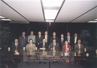2002年10月8日董事長張鏡湖率林彩梅校長等一行人拜會我國駐韓代表李宗儒先生的圖片