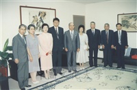 1994年9月12-13日日本天理教第三代真柱中山善衛先生由日本天理大學理事長山田忠一陪同蒞校參訪並拜會董事長張鏡湖的圖片