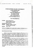 1997年5月4日俄羅斯遠東大學校長Vladimir I. Kurilov覆董事長張鏡湖(Jen-hu Chang)1997年3月18日函的圖片
