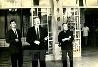 中華學術院院長張其昀於大成館迎接第一屆國際華學會議貴賓的圖片