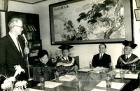 徐立夫、藍蔭鼎先生名譽哲士頒贈典禮畢林斯致詞的圖片