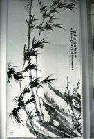 第一屆國際華學會議與會代表於參觀展覽時翻攝之馬壽華先生書畫的圖片