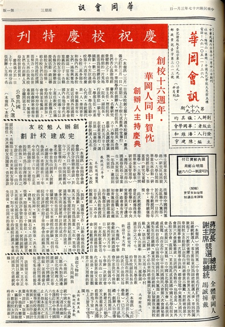 華岡會訊第88、89期的圖檔，第1張，共8張